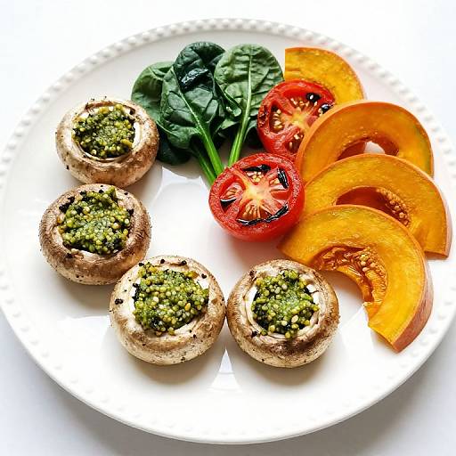 Vibrant Pesto-Stuffed Mushroom Platter