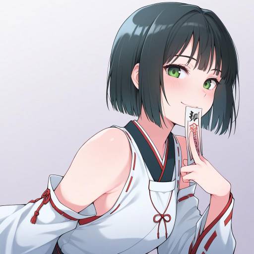 Charming Portrait of a Girl with Green Eyes