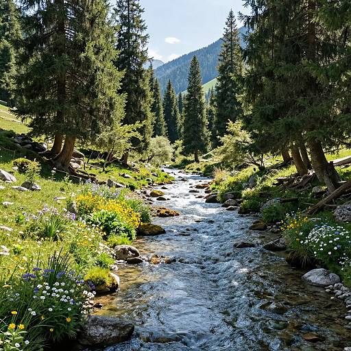 Serene Secluded Mountain Valley