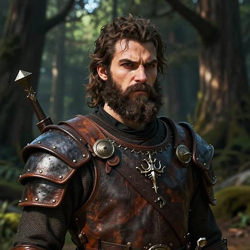 Kinnbart Character in Fantasy Forest