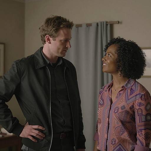 Intimate Moment in Dimly Lit Room