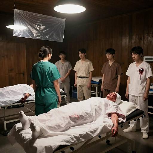 Eerie Scene in a Dimly Lit Room