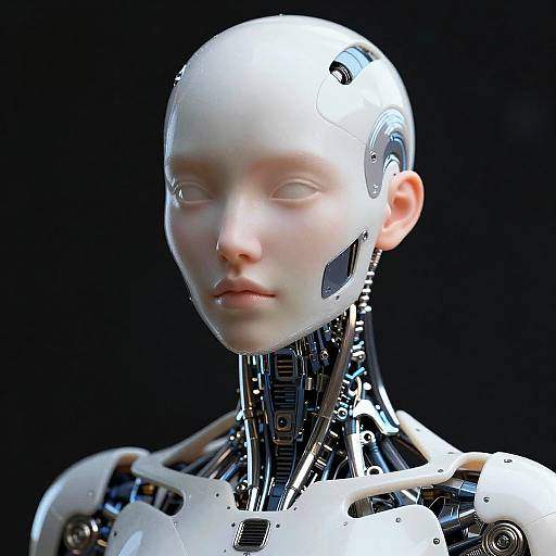 Futuristic Humanoid with Mechanical Design