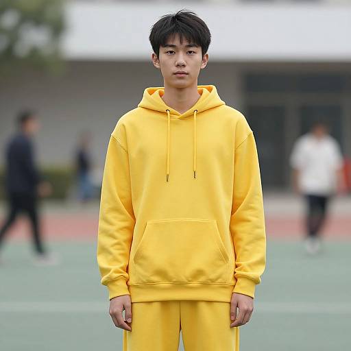 Yellow Sports Day Hoodie Portrait