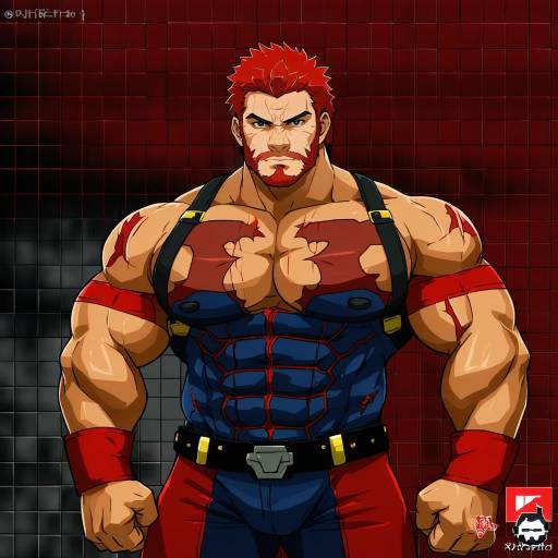 Illustration of Akashi (live a hero), live a hero in the style of Taisa (kari)