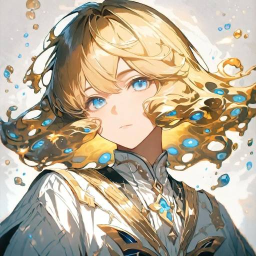 Charming Young Man with Golden Hair