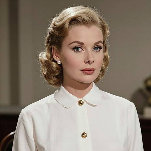 Elegant Retro Blonde Portrait
