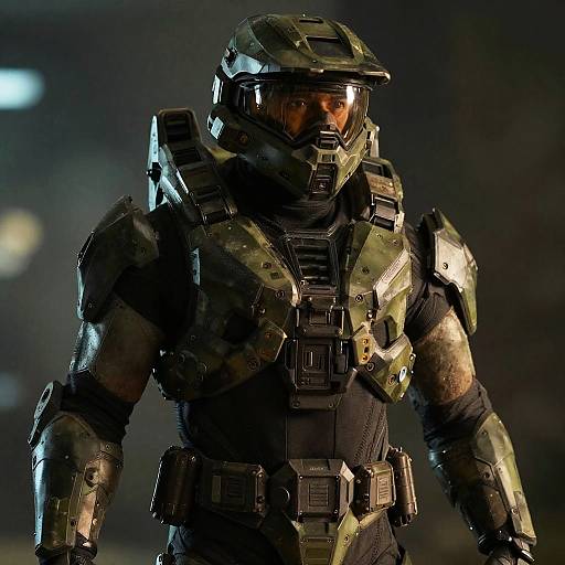 Cinematic Photorealistic Master Chief Portrait