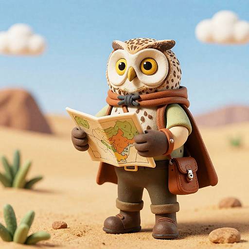 Brave Owl Scout in Desert