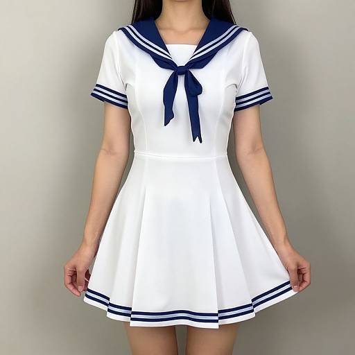 Woman in Sailor Outfit Pose