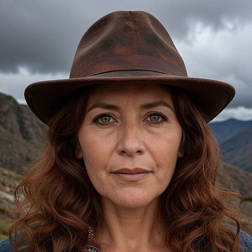 Overhead Portrait of Resilient Woman