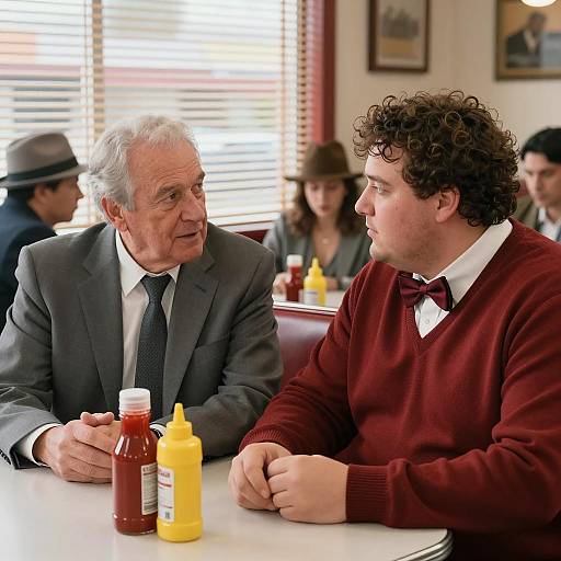 Engaging Conversation in a Classic Diner