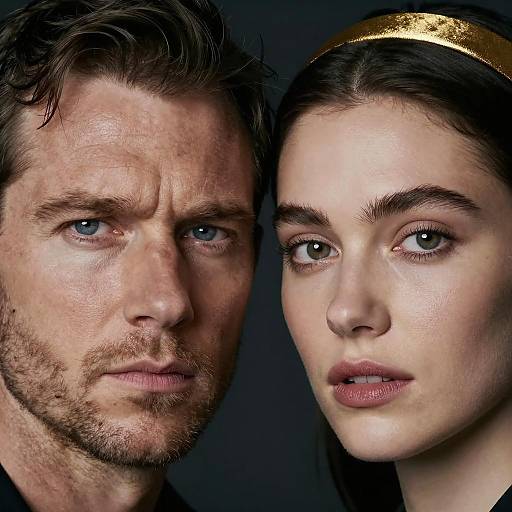 Close-up Portrait of Man and Woman