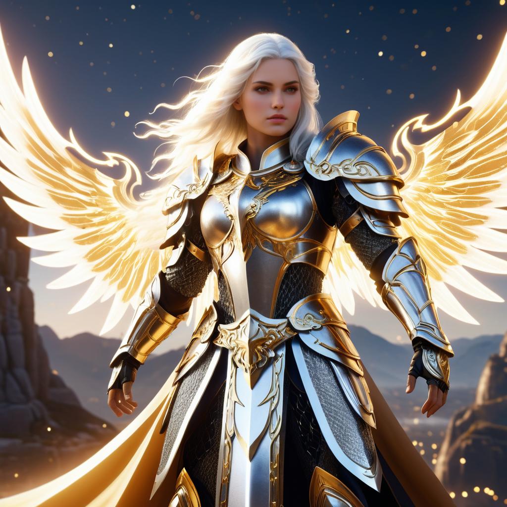 Celestial Winged Paladin in Battle