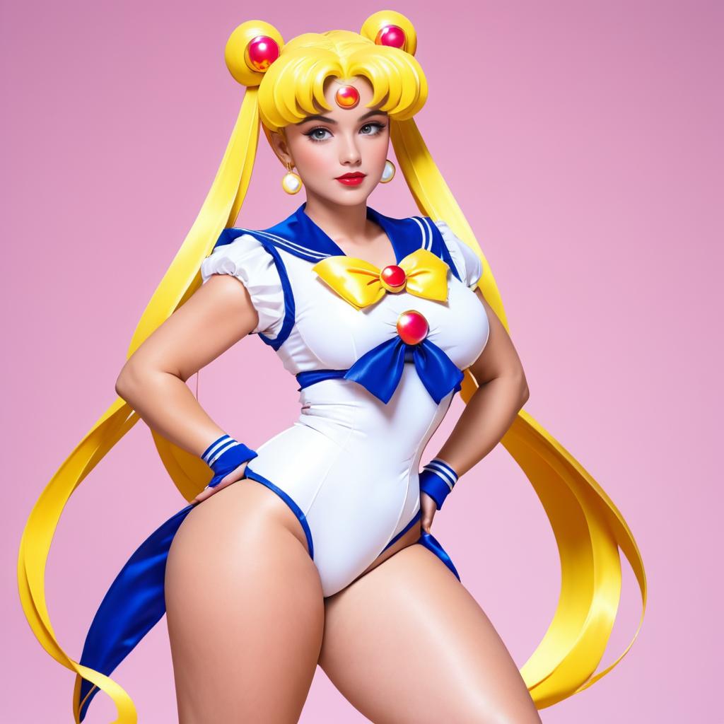 Curvy Sailor Moon Retro Character Design