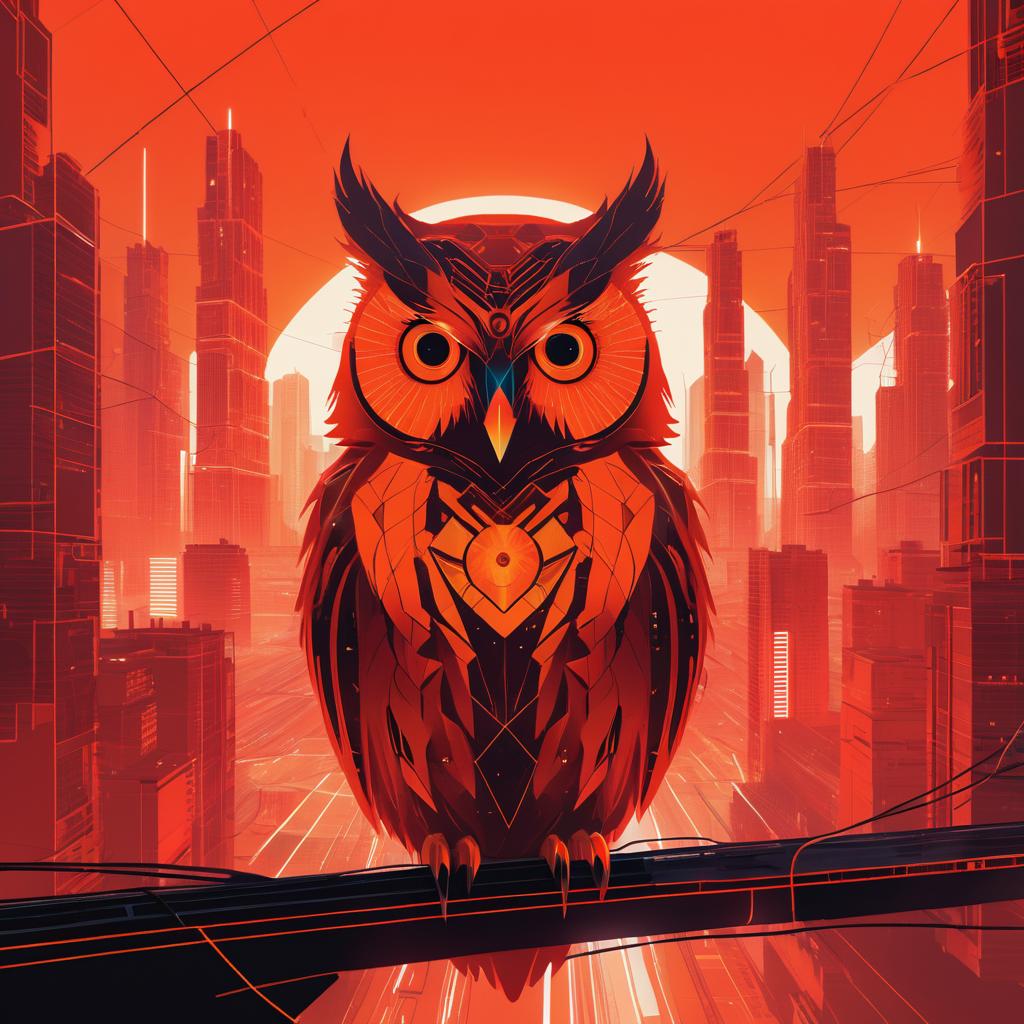 Spectral Owl in a Dystopian Landscape