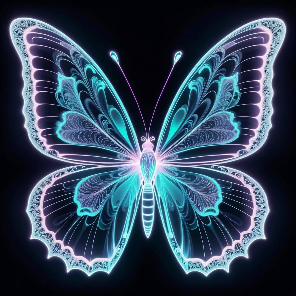 Ethereal X-Ray Butterfly Art Display