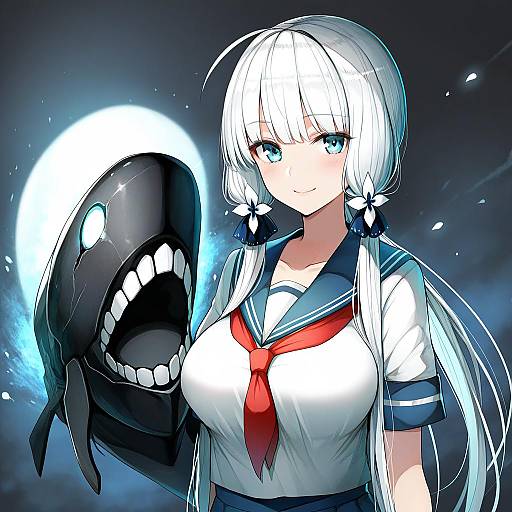 Illustration of Ha-class destroyer, kantai collection in the style of Luse maonang