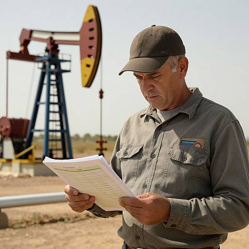 Landman Reviewing Property Documents