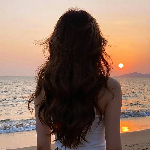 Sunset Waves with Golden Glow