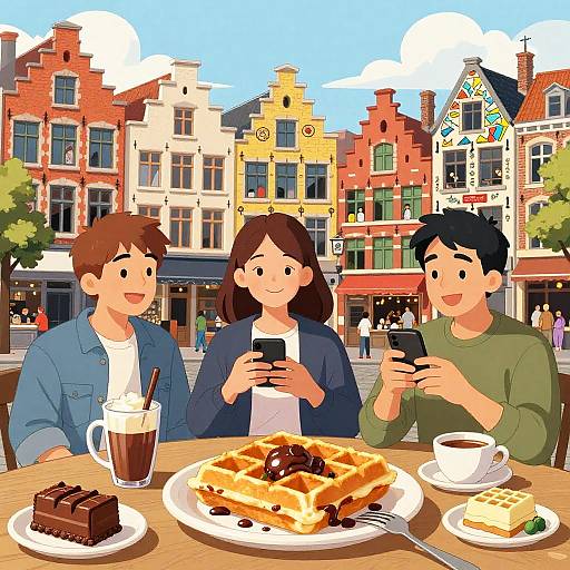 Cozy Belgian City Stereotypes Scene