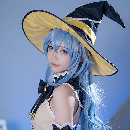 Young Woman in Witch Hat Portrait