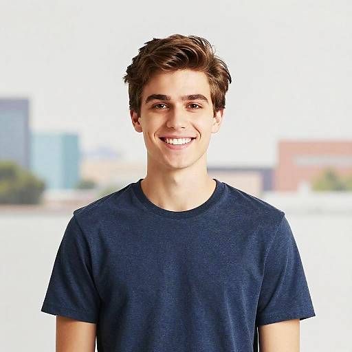 Smiling Young Adult Instagram Profile