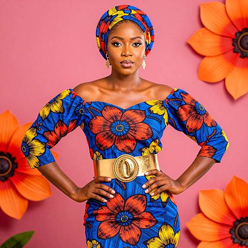 Vibrant Portrait of a Fashionable Woman