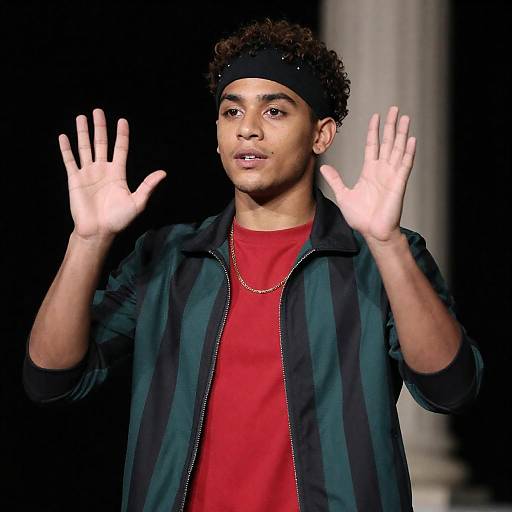 Mid-Motion Portrait of Young Man