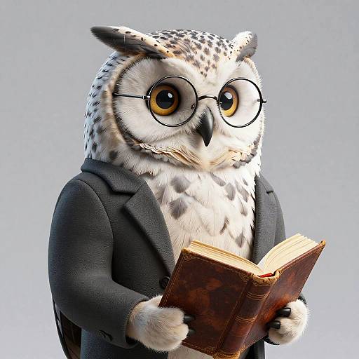 Dignified Scholarly Owl in Blazer