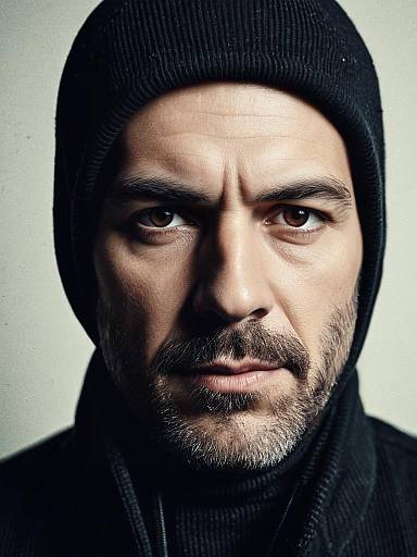 Photorealistic Close-Up Robber Headshot