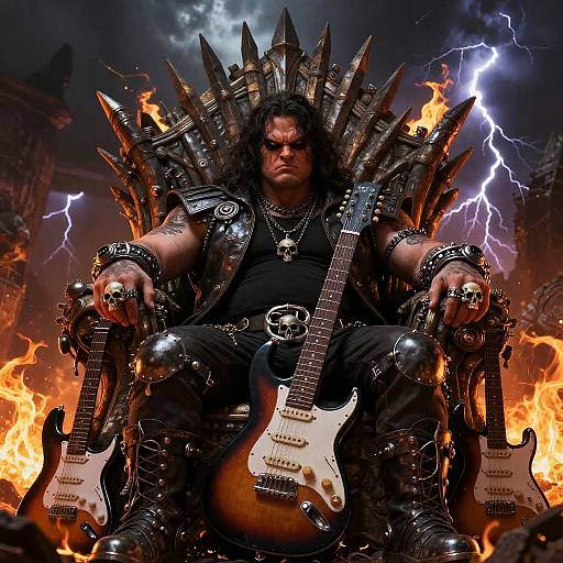 Metalhead Throne of Guitars