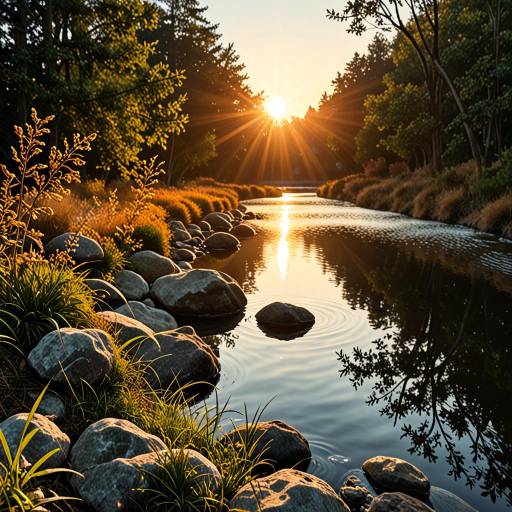 Serene Riverbank Lifestyle Portrait