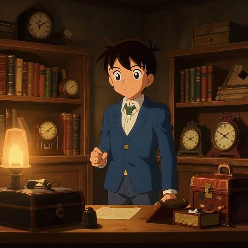 Cozy Professor Layton Workshop Scene
