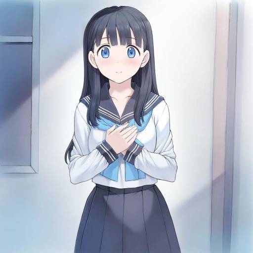 Illustration of Akebi komichi, akebi-chan no serafuku in the style of Mogudan