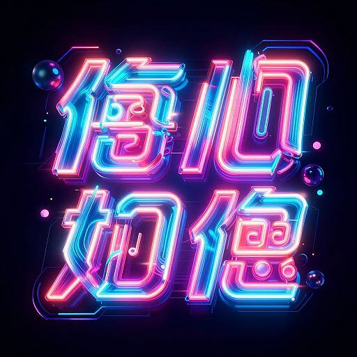 Neon Cyberpunk Word Art Generator
