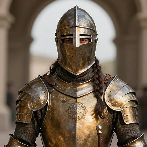 Realistic Medieval Knight Costume Portrait