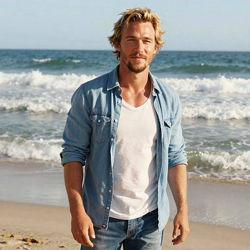 Blonde McConaughey Beach Casual Vibes