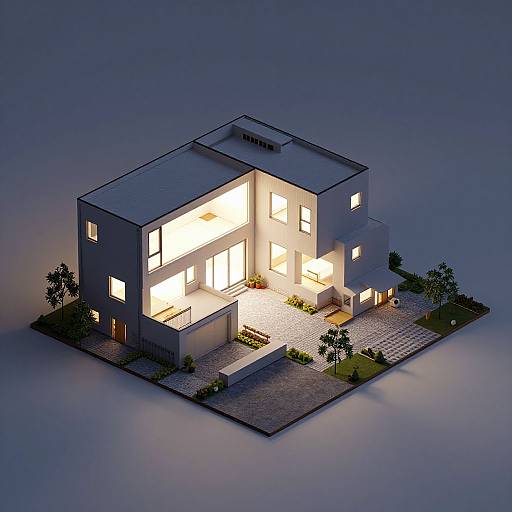 Isometric Architectural House Model