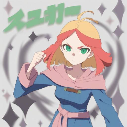 Illustration of Amanda o'neill, little witch academia in the style of Shimadoriru