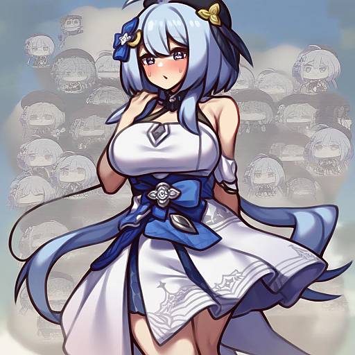 Illustration of Griseo, honkai (series) in the style of Koohiitei shinbo