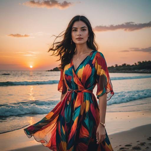 Elegant Sunset Beach Pose for Instagram Elegant Sunset Beach Pose for Instagram