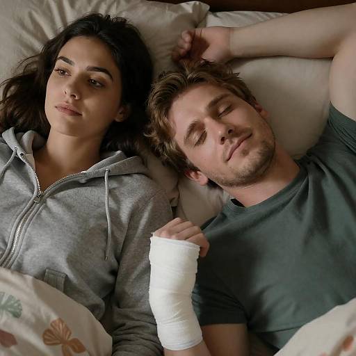 Warm Moment of Two People Relaxing