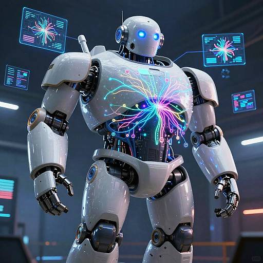 Robust AI Robot with Holographic Patterns