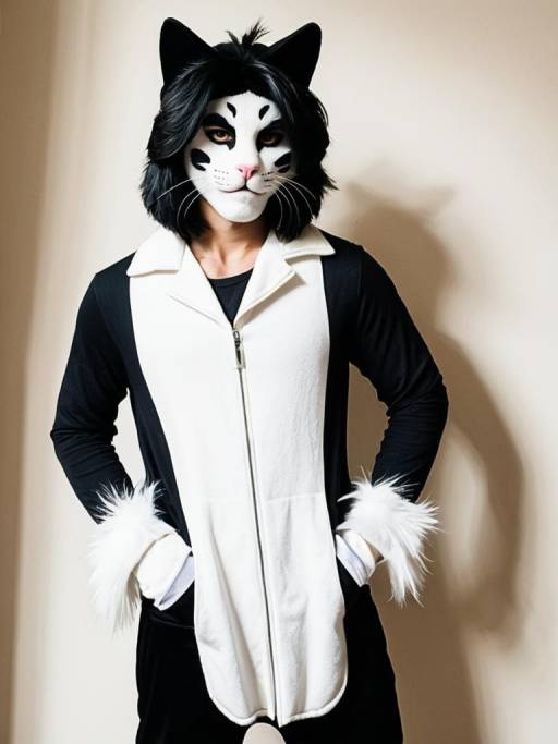 Man in Sylvester the Cat Costume