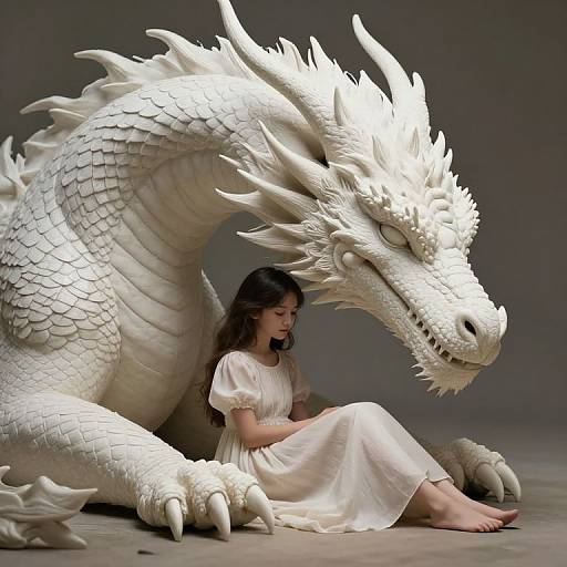 Serene Bond with White Dragon