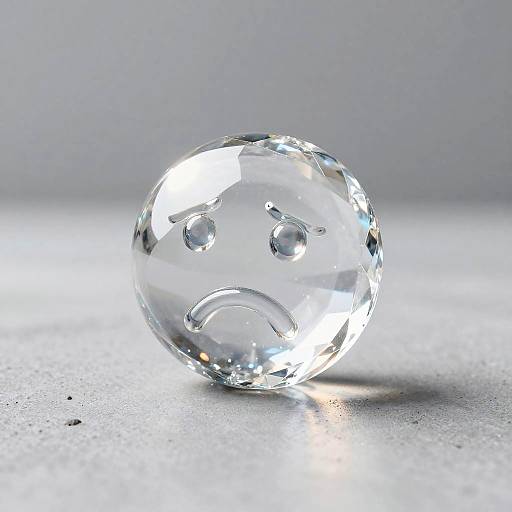 Photoreal Crystal Crying Emoji