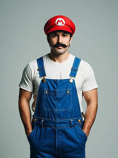 Realistic Mario Bros Costume Man