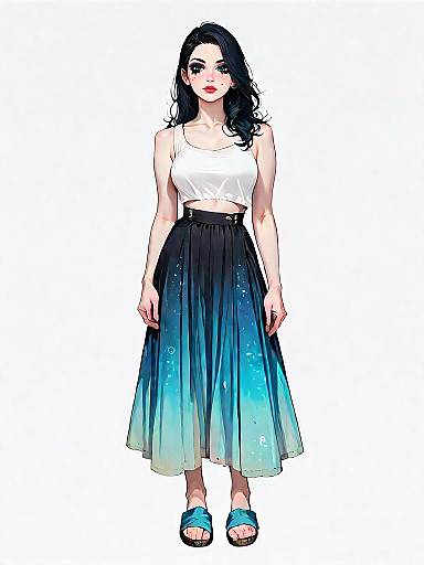 Woman in Bohemian Chic Outfit