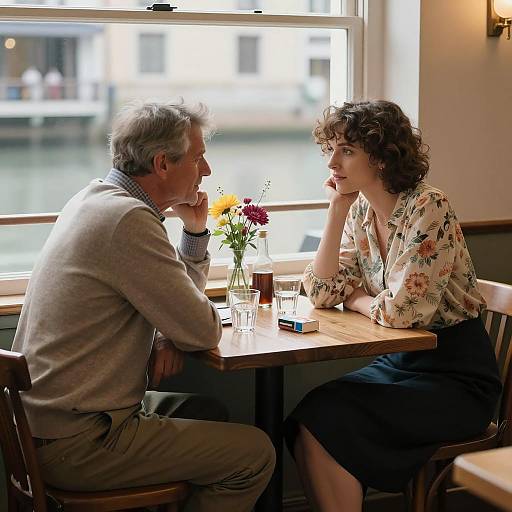 Café Conversation by the Canal